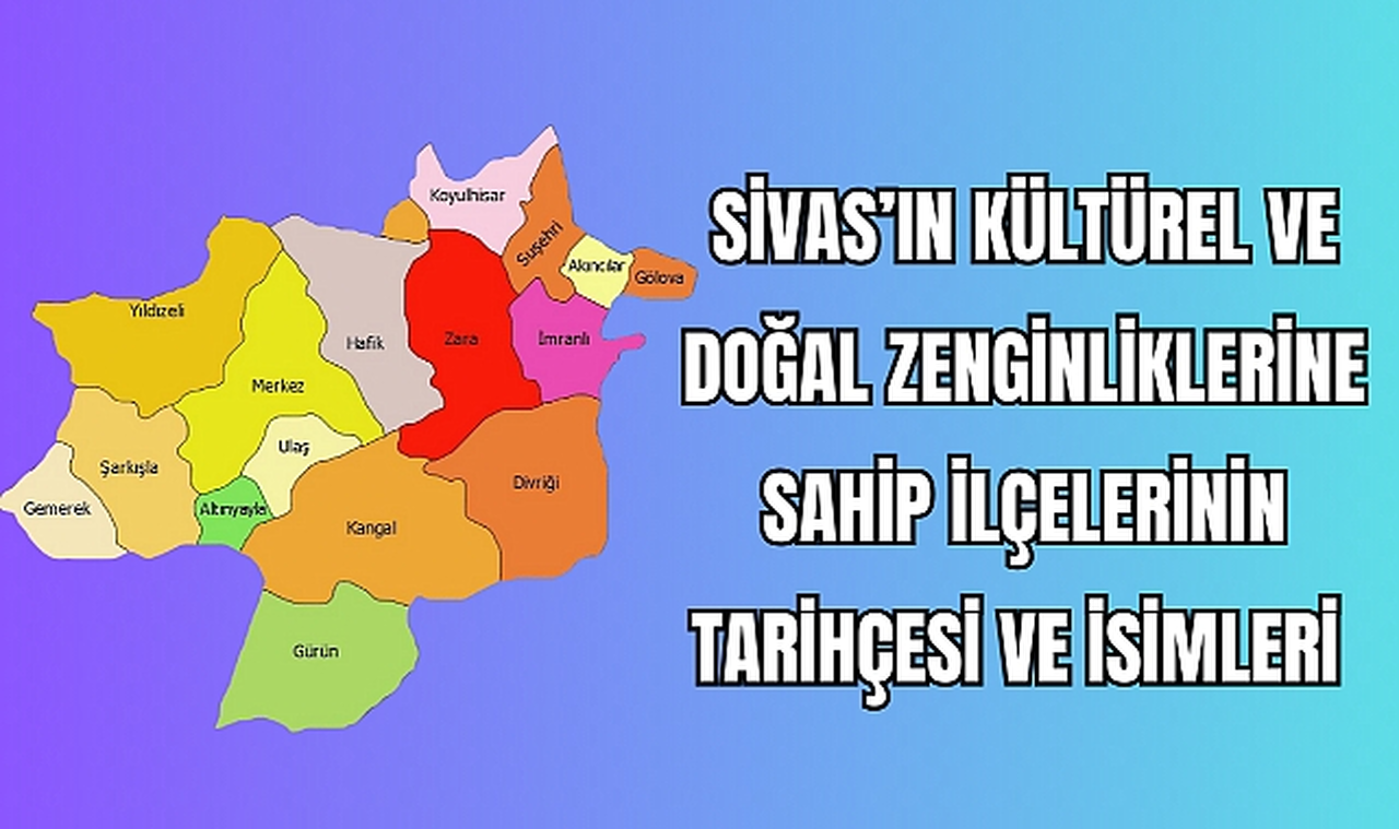 Sivas'ın Kültürel ve Doğal Zenginliklerine Sahip İlçelerinin  Tarihçesi ve isimleri