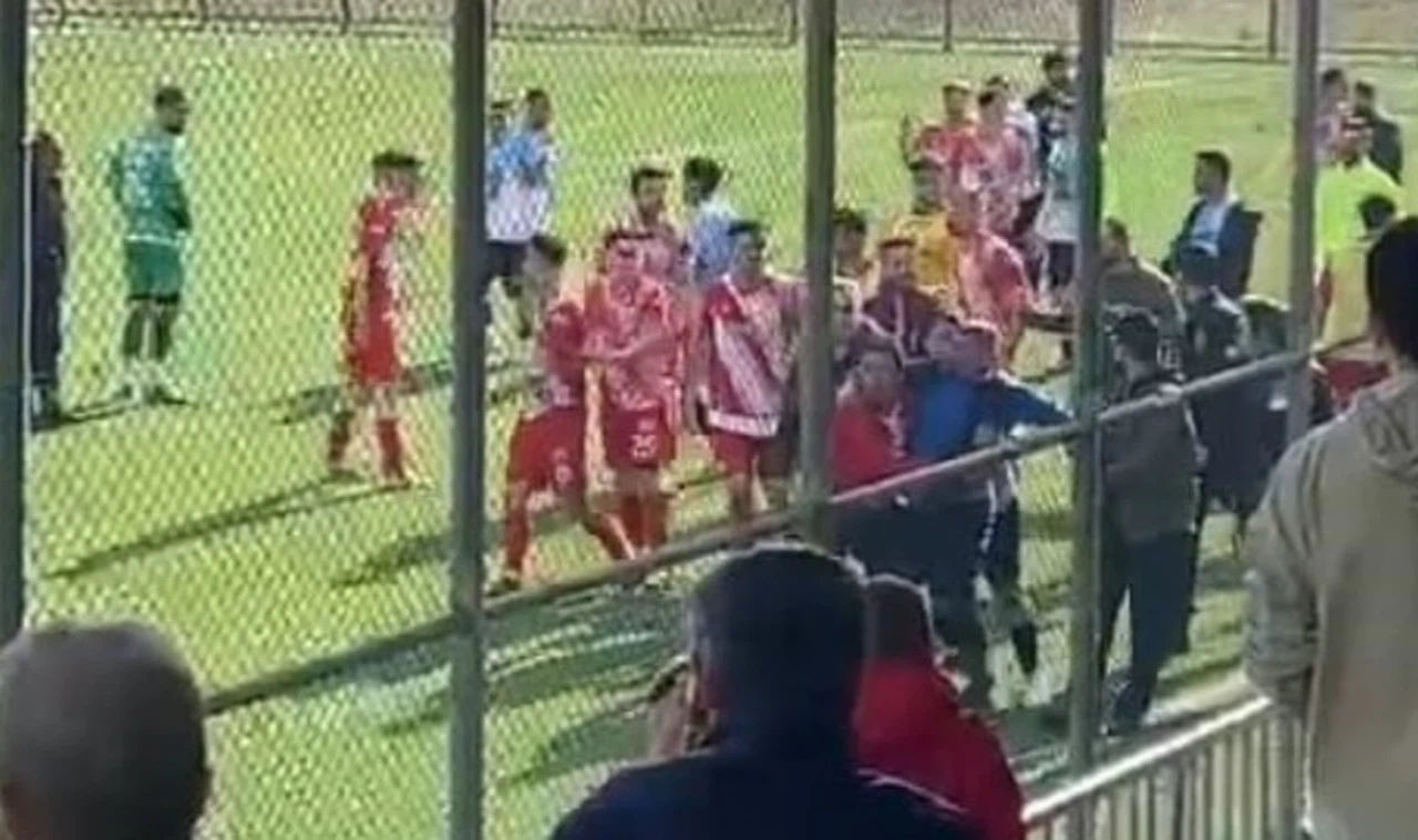 Cezalı antrenör tel örgüleri aşarak sahaya indi