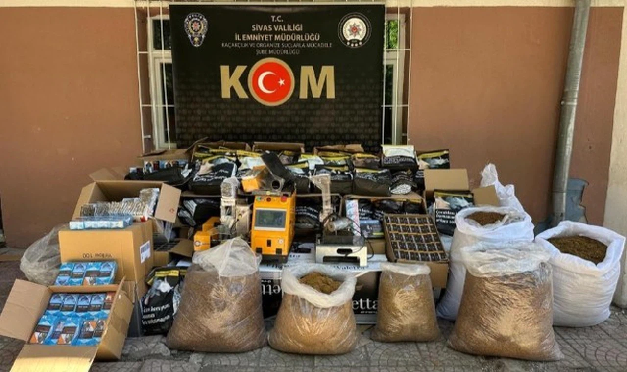 Sivas'ta kaçak tütün operasyonu