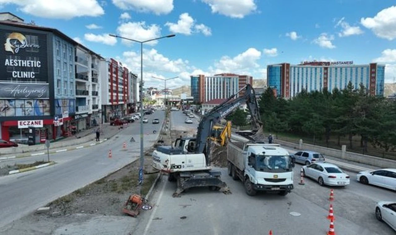 3 kilometrelik yağmur suyu hattı tamamlanıyor
