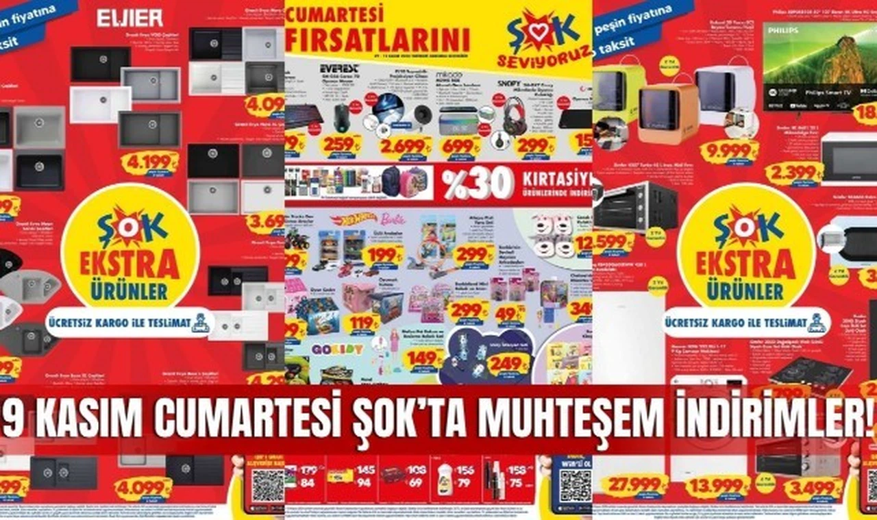 9 Kasım ŞOK Market Kataloğu, ŞOK Aktüel 9 Kasım Cumartesi Ürün Kataloğu