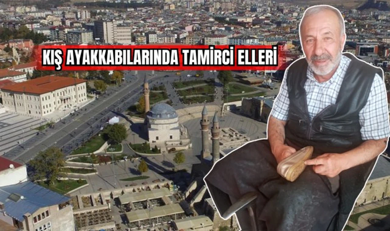 Kış ayakkabılarında tamirci elleri 