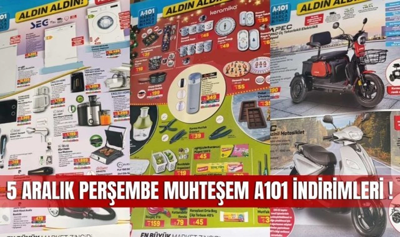 Sivas A101 Marketlerinde 5 Aralık 2024 Tarihli Aktüel İndirim Fırsatları Başladı! 5 Aralık A101 Kataloğu