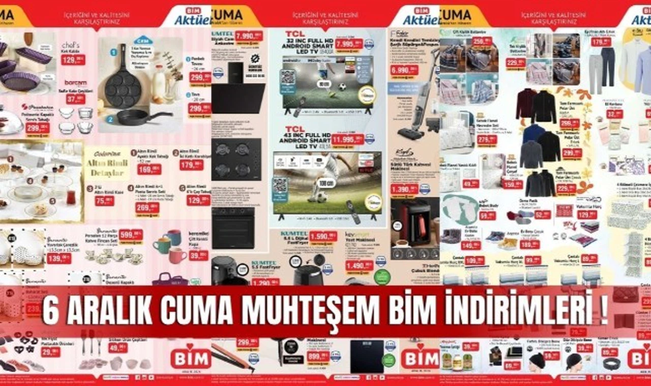 Sivas'taki BİM Marketlerde Büyük İndirim Fırsatları Başladı! 6 Aralık Cuma BİM Kataloğu