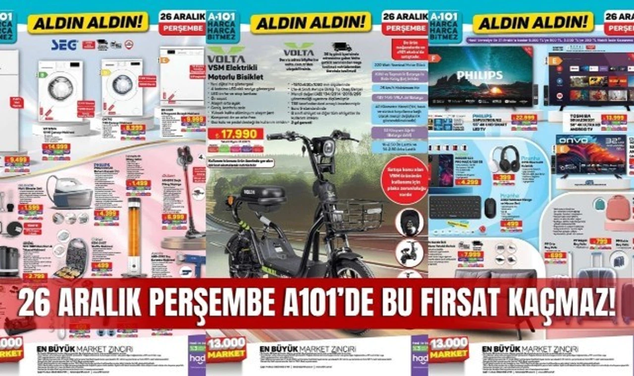 A101 26 Aralık 2024 Aktüel Kataloğu, A101 Market 26 Aralık Perşembe İndirimli Ürün Kataloğu