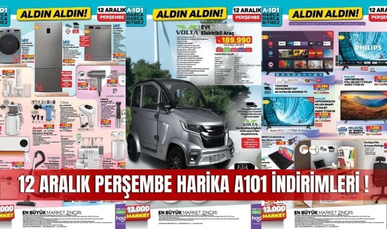 Sivas'ta A101 Marketlerde Büyük İndirim Fırsatları: 12 Aralık Perşembe A101 İndirimli Ürün Kataloğu