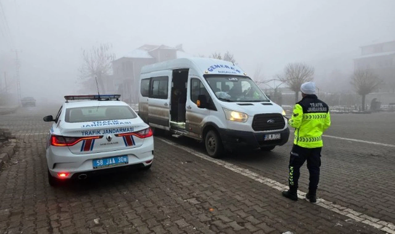Sivas'ta kış lastiği denetimi