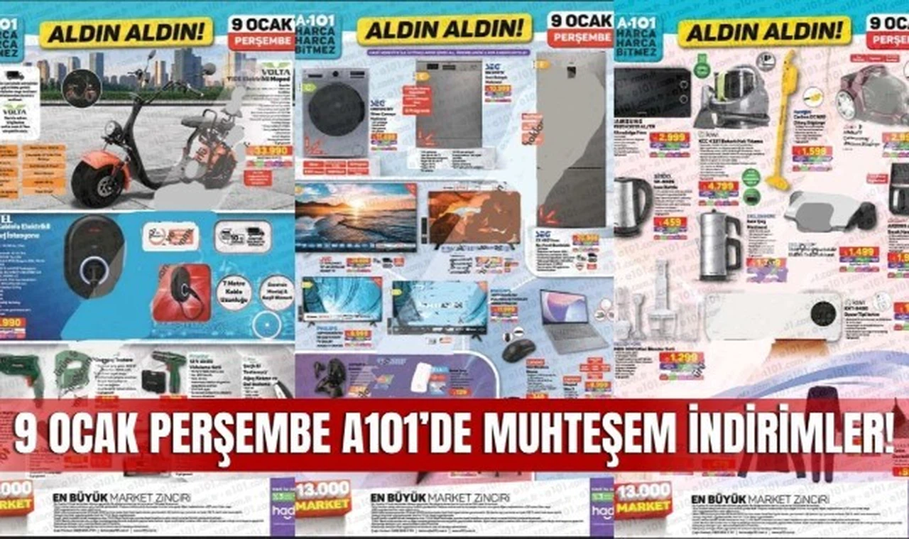A101 9 Ocak 2025 Aktüel Kataloğu: Sivas Marketlerinde İndirim Şöleni Başlıyor!