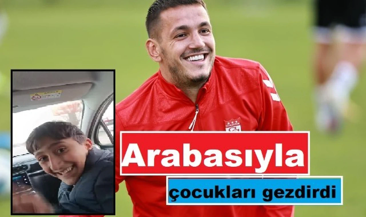 Sivassporlu Rey Manaj'dan çocuklara jest