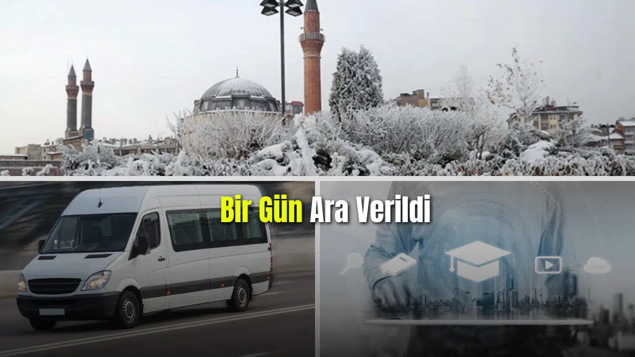 Sivas’ta Kar Yağışı Nedeniyle Taşımalı Eğitime 1 Gün Ara