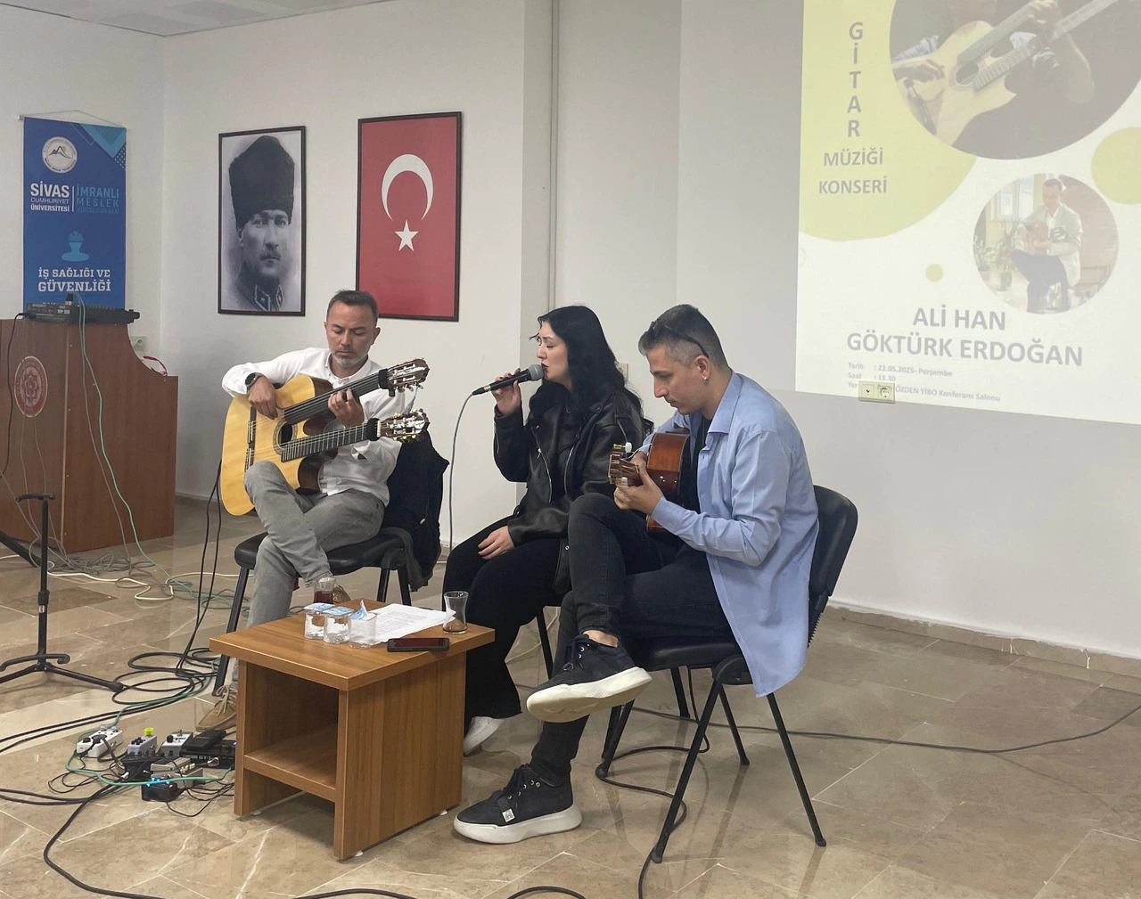 Üniversitede konser sonrası deprem konuşuldu