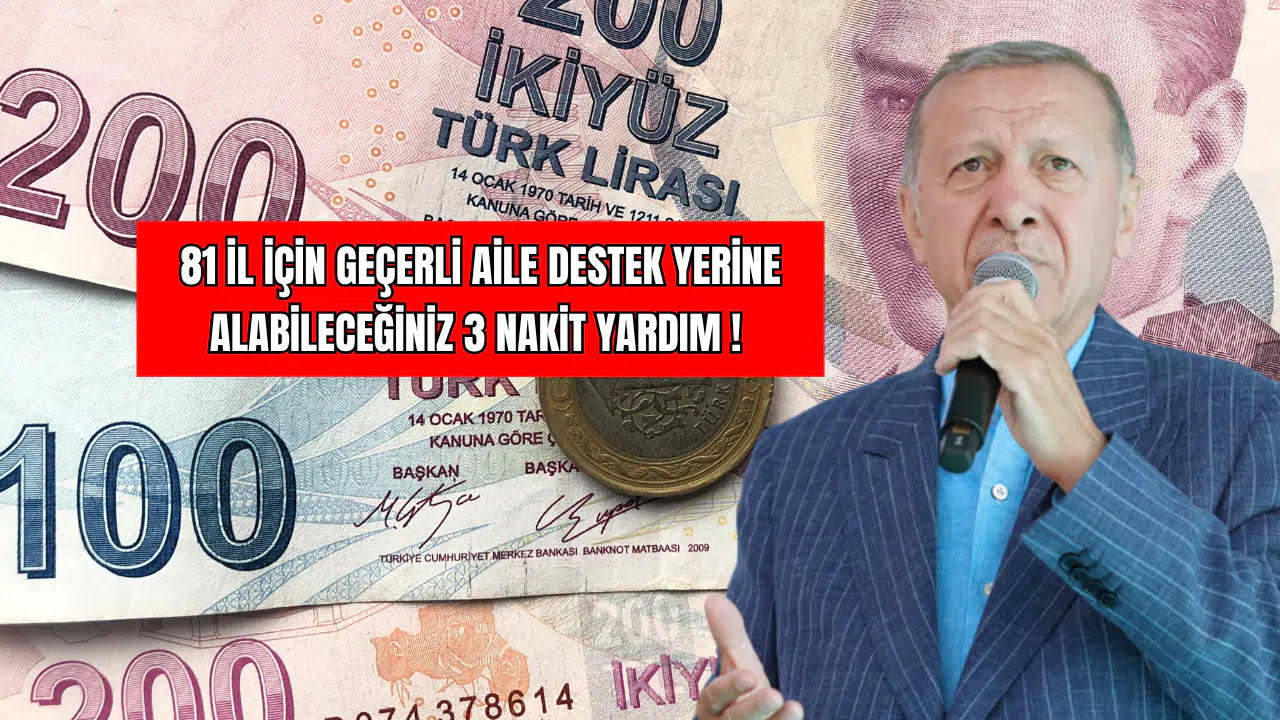81 İl İçin Geçerli Aile Destek Yerine Alabileceğiniz 3 Nakit Yardım !