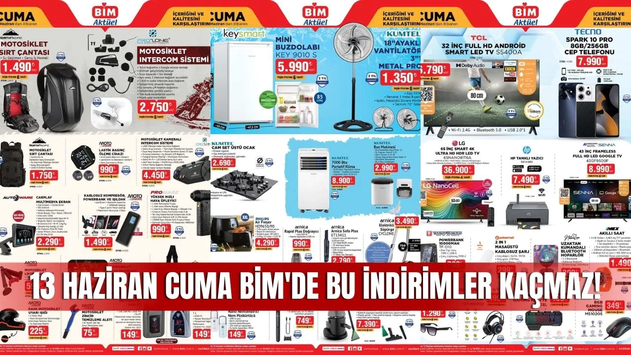 BİM 13 Haziran 2025 Aktüel Kataloğu Yayınlandı: Bu Hafta Teknoloji ve Ev Ürünlerinde Dev Kampanya!