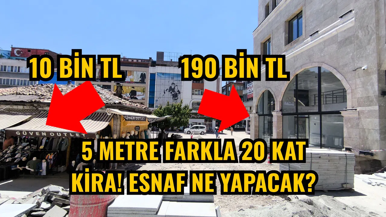5 metre farkla 20 kat kira! Esnaf ne yapacak?