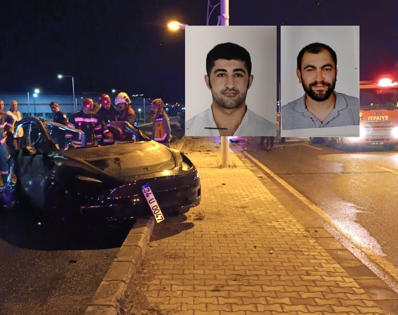 Araba direğe çarptı, hemşireler yanarak can verdi