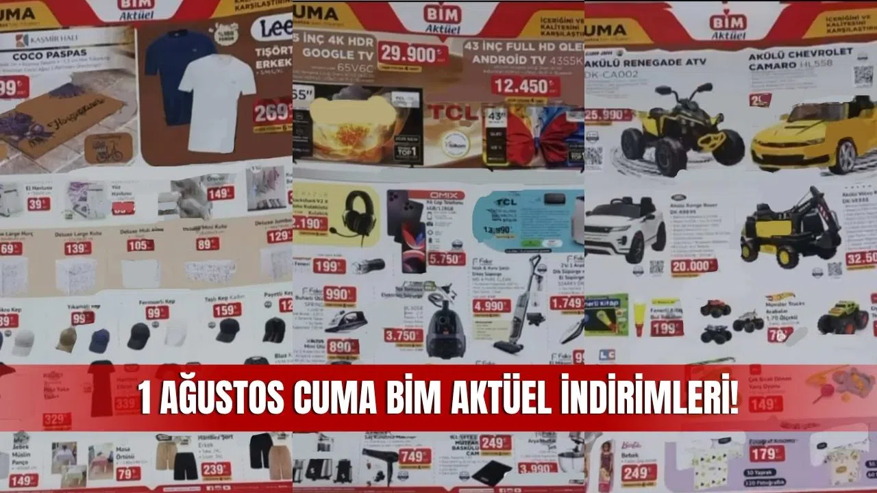 BİM 1 Ağustos 2025 Aktüel Kataloğu Yayında! Bu Haftanın Öne Çıkan İndirimli Ürünleri Neler?