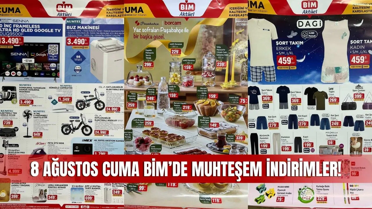 BİM 8 Ağustos 2025 Aktüel Ürünler Kataloğu Yayında! Muhteşem İNDİRİMLER