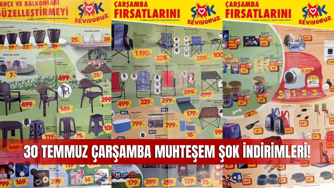 30 Temmuz 2025 Şok Market Aktüel Ürünler Kataloğu – Sivas İndirimleri