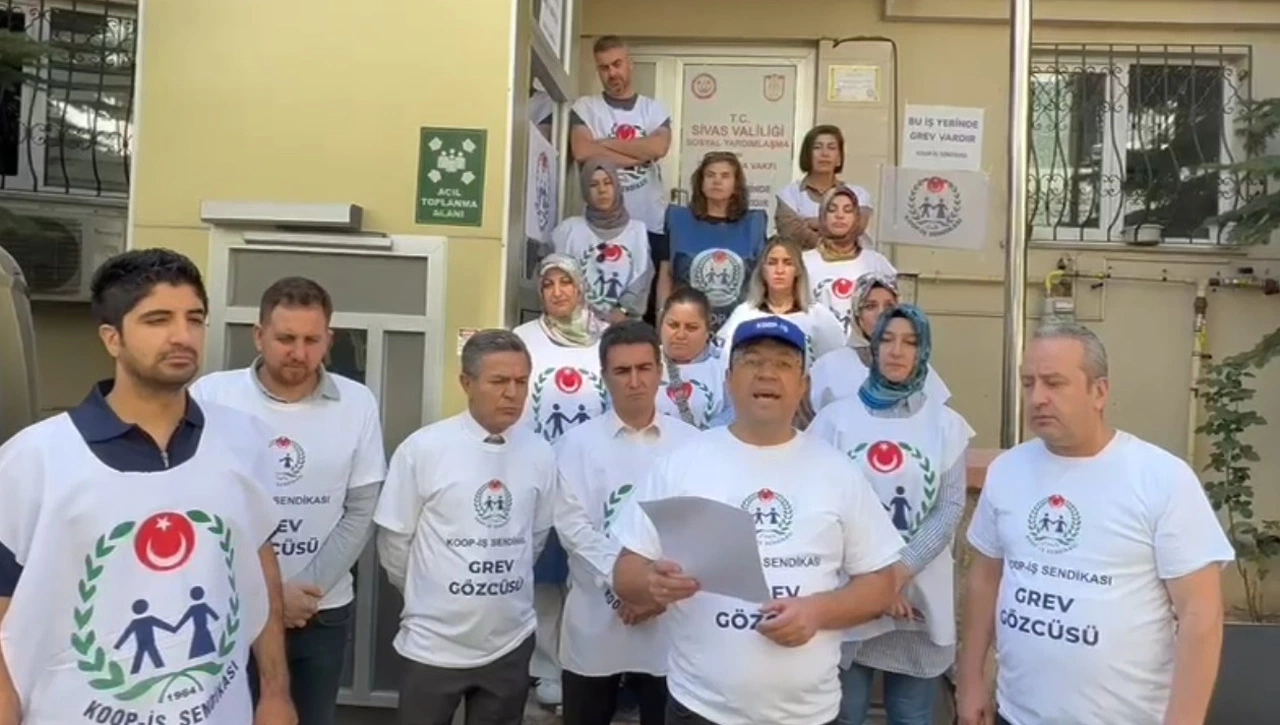 Sivas SYDV'de sabah grev başladı...