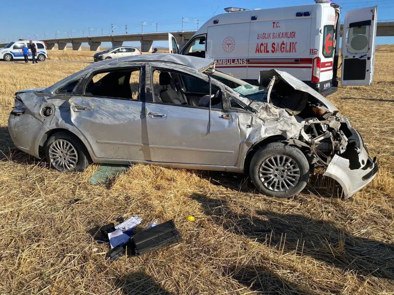 Toprak Alanda Takla Atan Otomobilde Acı Son