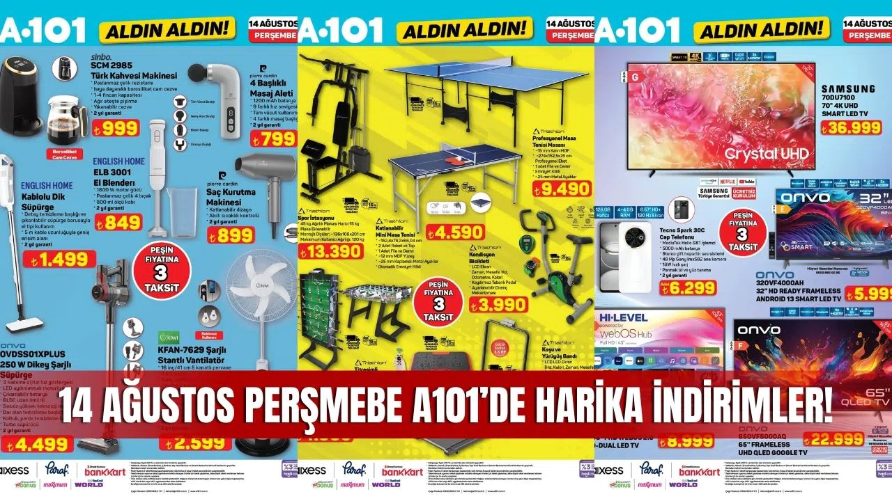 A101 14 Ağustos 2025 Aktüel Kataloğu, Sivas'ta Haftanın Kaçırılmayacak İndirimleri