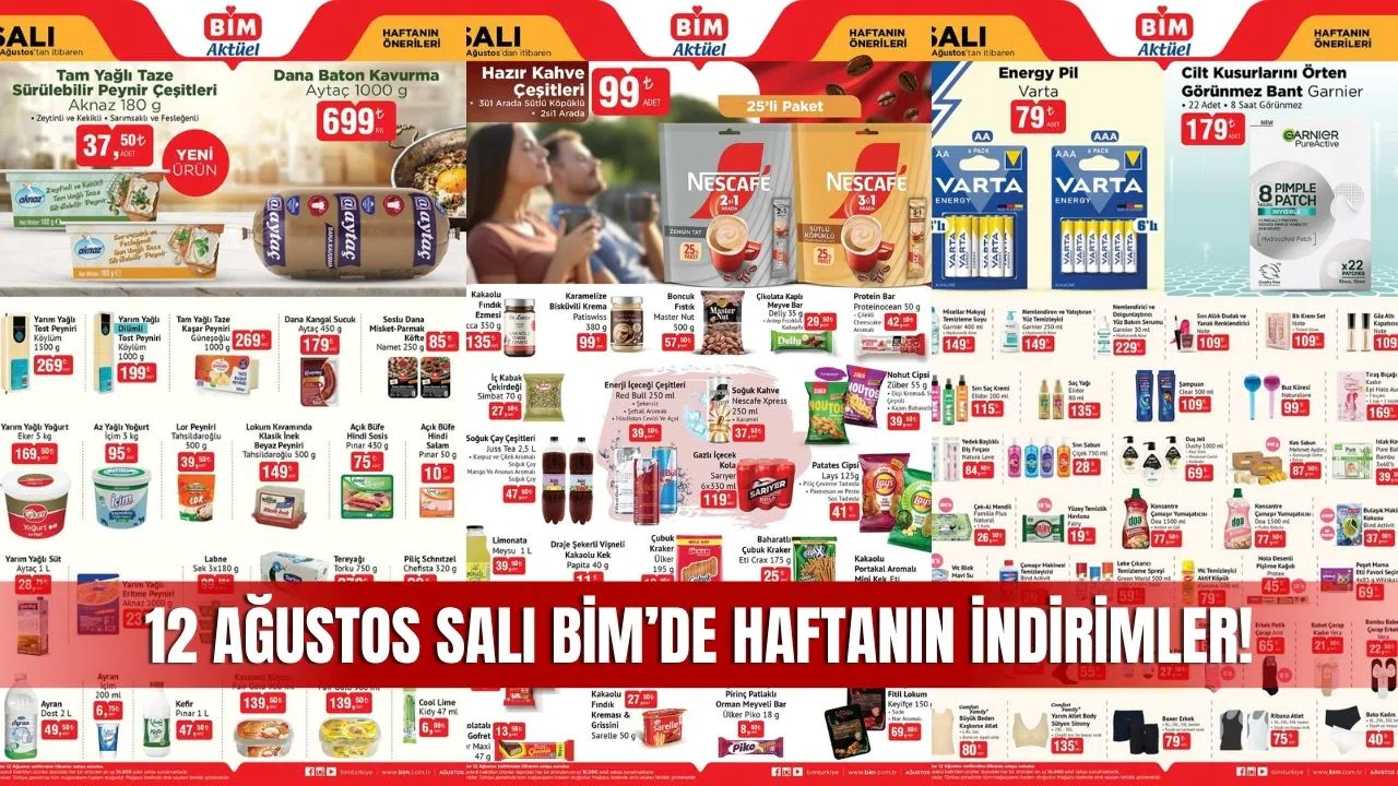 BİM 12 Ağustos 2025 Aktüel Ürünler Kataloğu Yayınlandı: Haftanın Önerileri Bu Salı Raflarda!