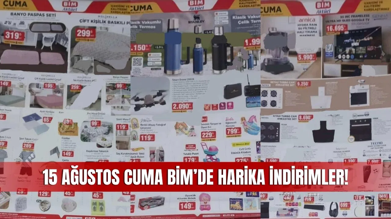 BİM 15 Ağustos 2025 Aktüel Ürünleri Sivas Şubelerinde Reyonlarda Yerini Alıyor