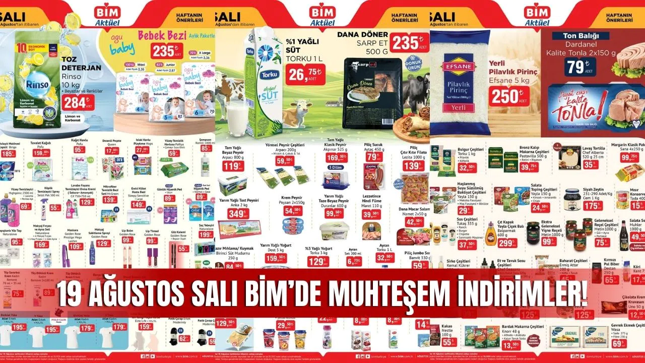 BİM 19 Ağustos 2025 Aktüel Kataloğu Yayınlandı: Haftanın İndirimli Ürünleri Raflarda