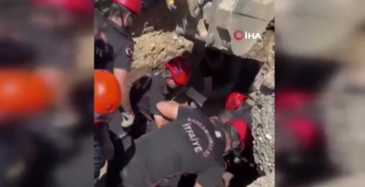 Göçükte Kalan İşçi İşte Böyle Kurtarıldı