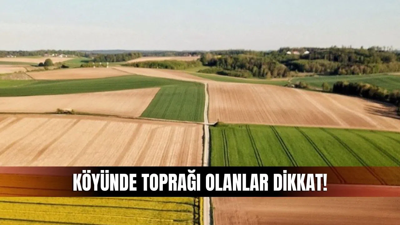 Köyünde Toprağı Olanlar Dikkat: Başvuru Yapmayanın Arazisi Kiraya Verilecek!