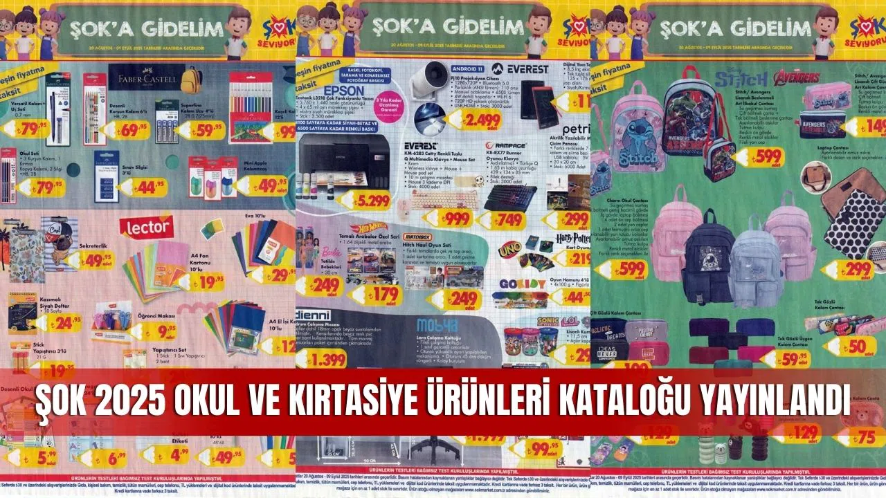 Şok 2025 Okul ve Kırtasiye Ürünleri Kataloğu Yayında