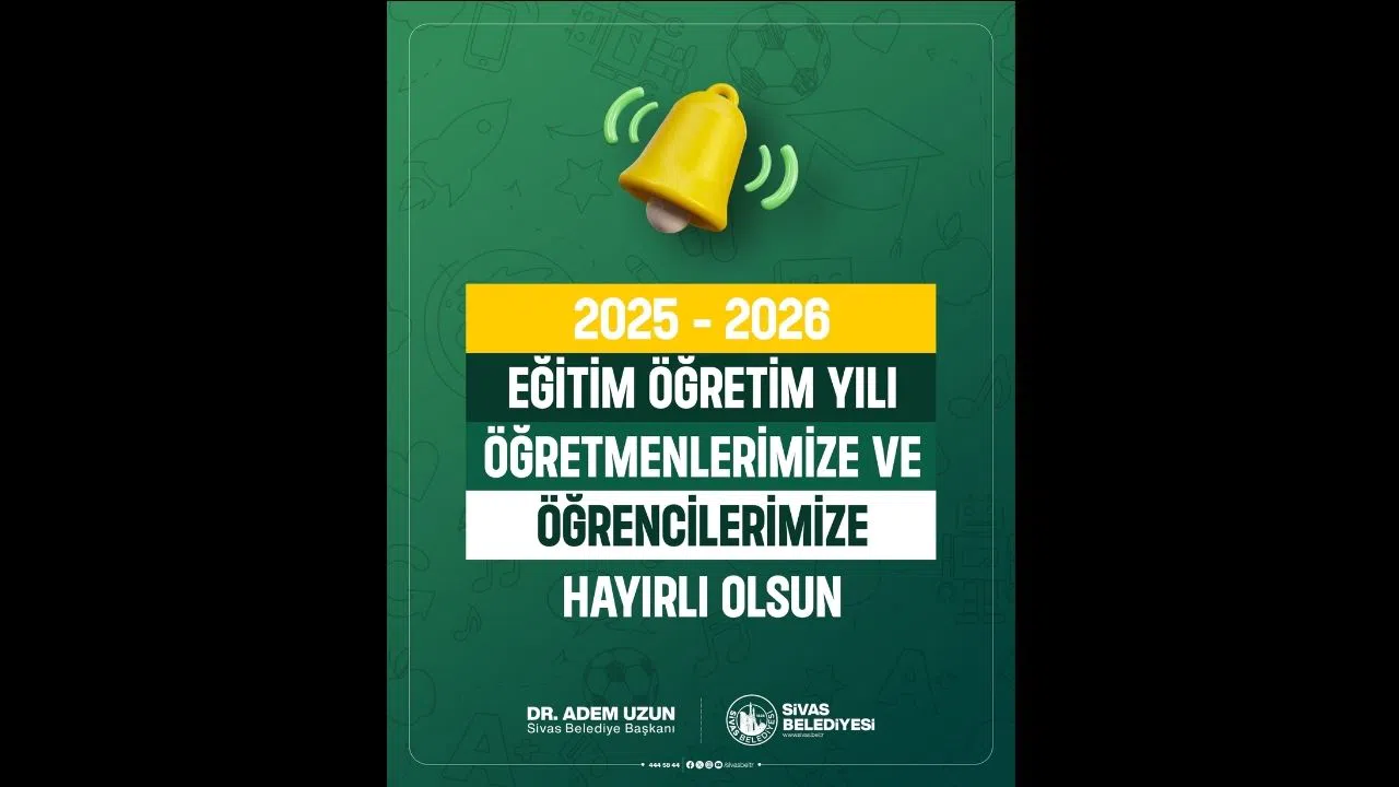 Sivas Belediyesi’nden anlamlı eğitim yılı dileği