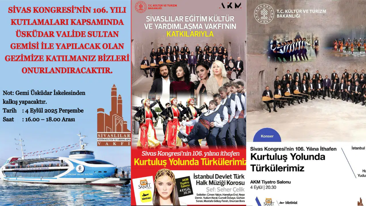 Sivaslılar Vakfı’ndan İstanbul’da Muhteşem Sivas Kongresi Kutlaması