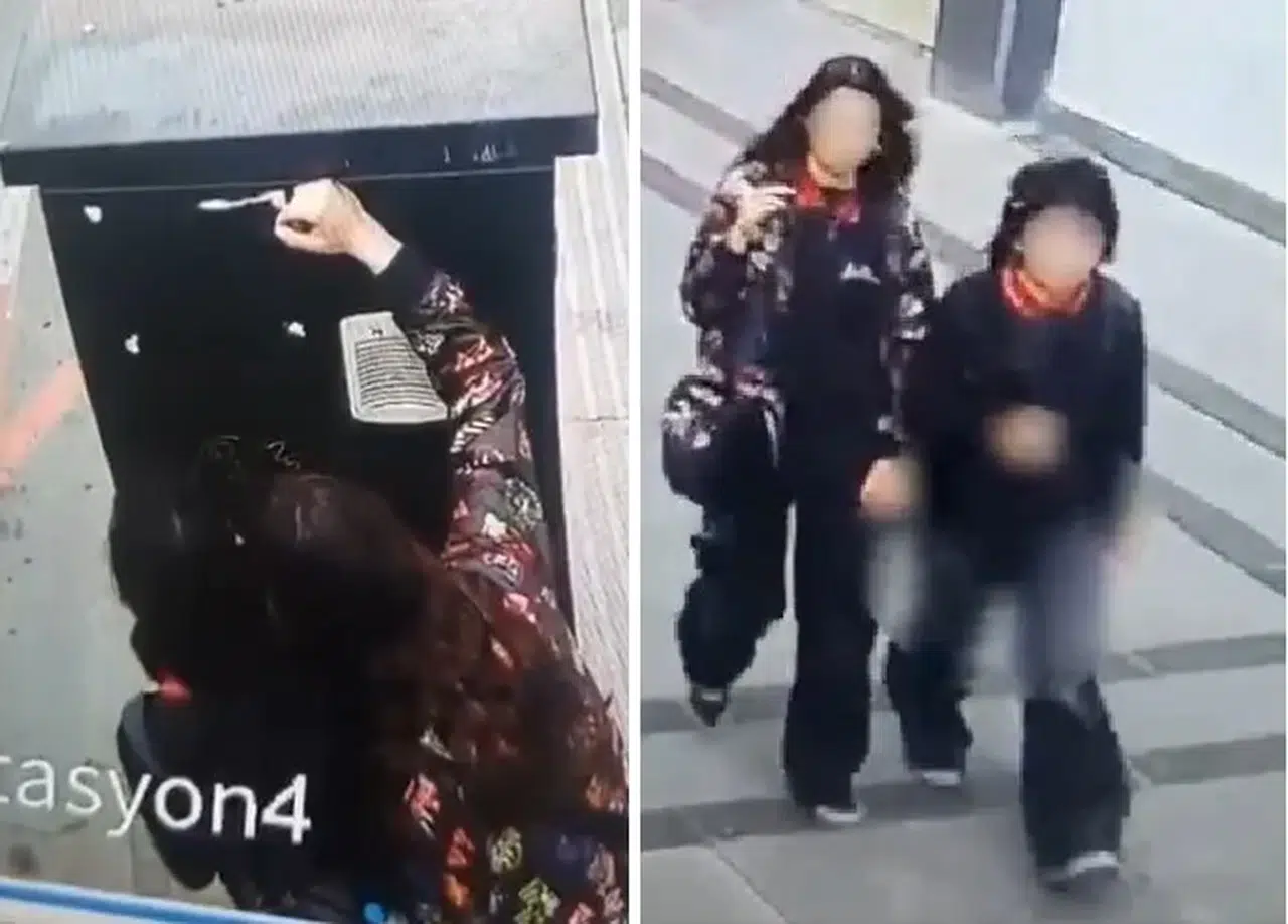 Sivas’ta durakta şaşırtan anlar: Kamu malına zarar kamerada