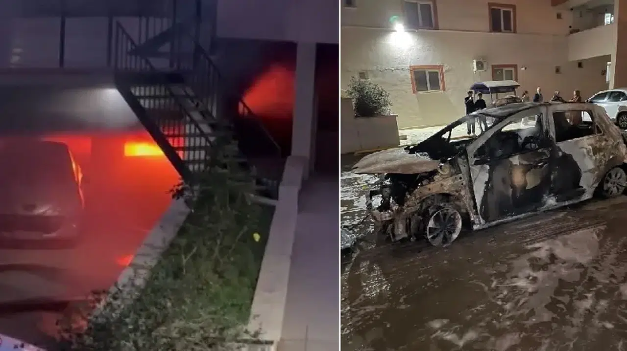 Elektrikli araçta çıkan yangın tahliyeye neden oldu