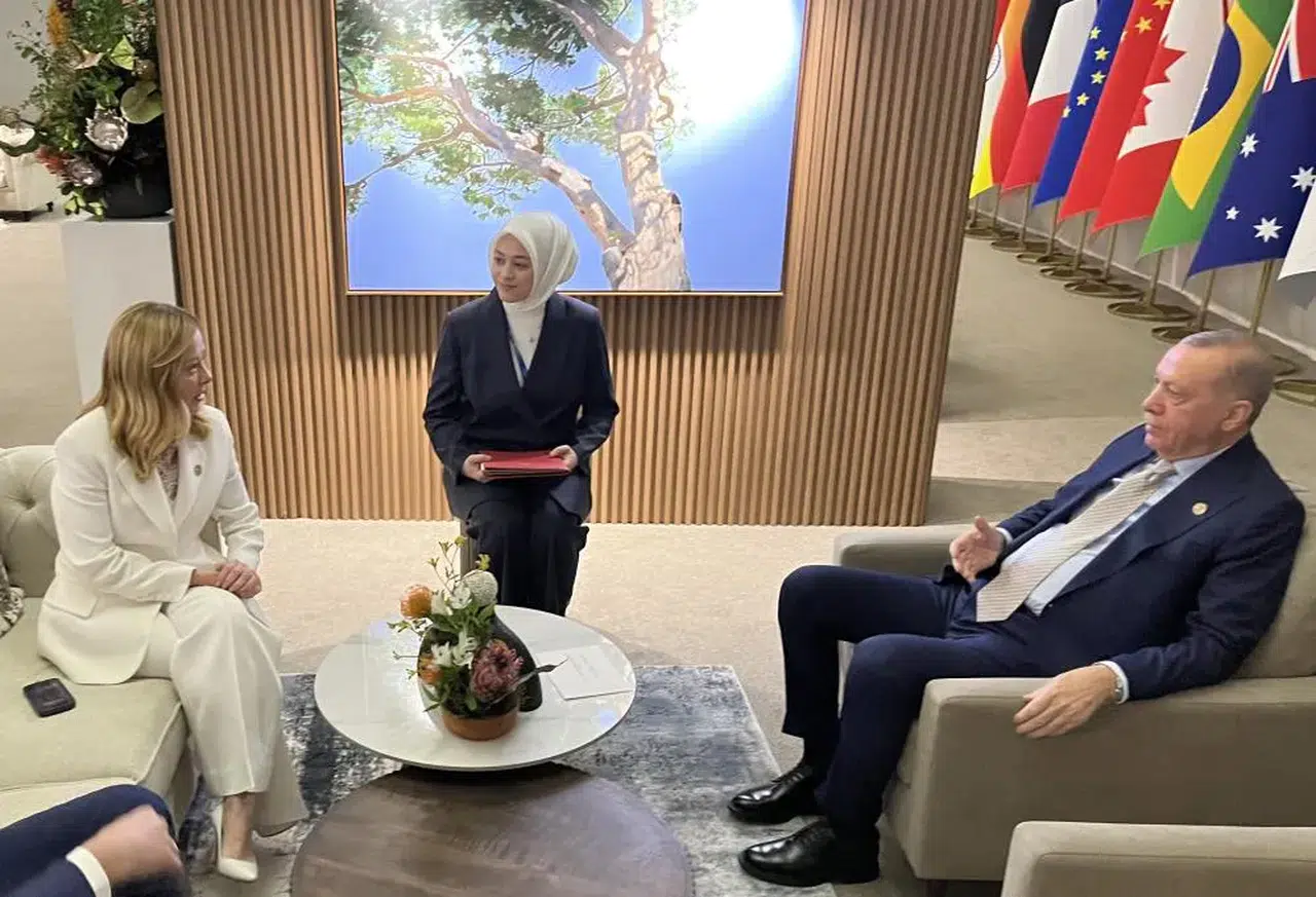 Erdoğan ve Meloni G20'de