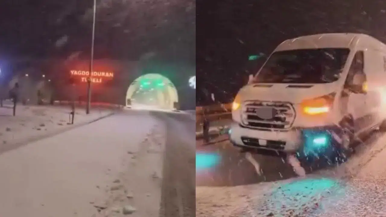 Kar Yağışı Etkili Oldu! Sivas'taki O Yol Trafiğe Kapandı!