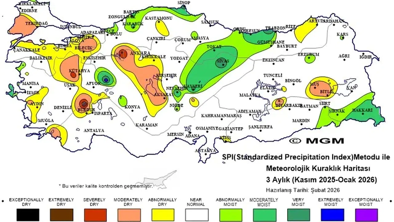 Sivas'ta 3 Aylık Yağış Tablosu Kuraklık Riskini Azalttı