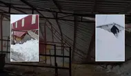 Sivas'ın O İlçesinde Karın Ağırlığı Facia Getiriyordu! Çatı Kağıt Gibi Ezildi!