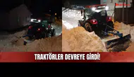 Sivas'ta Kar Esareti Devam Ediyor! Traktörler Devreye Girdi!
