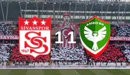 Sivasspor Amed maçı 1-1 bitti, tribünlerde heyecan eksik olmadı