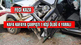 Feci Kaza! Otomobiller Kafa Kafaya Çarpıştı 1 Ölü 4 Yaralı