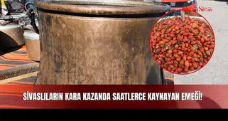 Sivaslıların Kara Kazanda Saatlerce Kaynayan Emeği!
