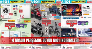 A101 4 Aralık 2025 Aktüel Kataloğu Yayında: Haftanın Büyük İndirimleri Başladı!