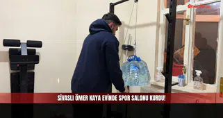 Sivaslı Ömer Kaya evinde spor salonu kurdu!