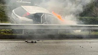 Kontrolünü Kaybetti, Alevler İçinde Kaldı!