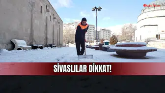 Sivas’ta karla mücadele hızlandı! Kaldırımlar tek tek temizleniyor!