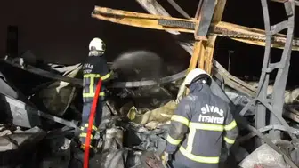 Sivas İtfaiyesi'nden Kırıkkale'de ki fabrika yangınına yardım