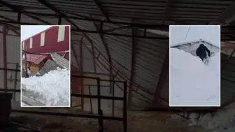 Sivas'ın O İlçesinde Karın Ağırlığı Facia Getiriyordu! Çatı Kağıt Gibi Ezildi!