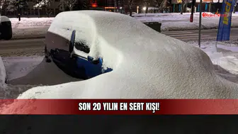 20 Yılın En Sert Kışı! Sivas'ta Araçlar Dev Kar Kütlelerinin Altında Kayboldu!